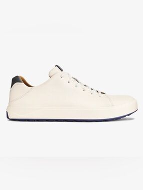 OluKai Men’s White Leather Golf Shoes Gray Sneakers Size 13